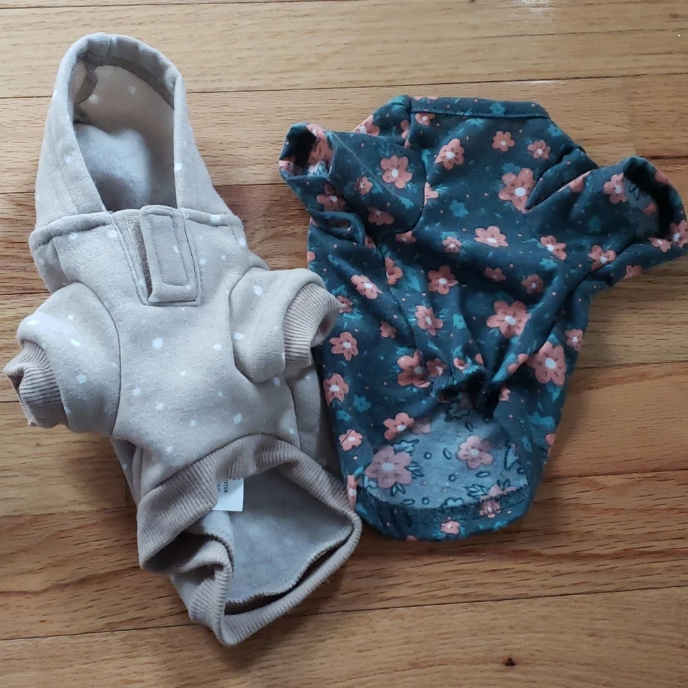 Pet hoodie and shirt XS